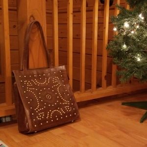 Hobo Studded Leather Handbag